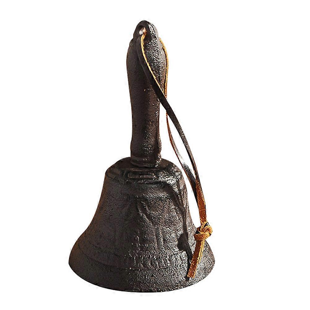 Rustic Hand Bell Table Bell for Restaurants Ornament Iron 12.00X8.00X8.00cm Signal Bell 1PC