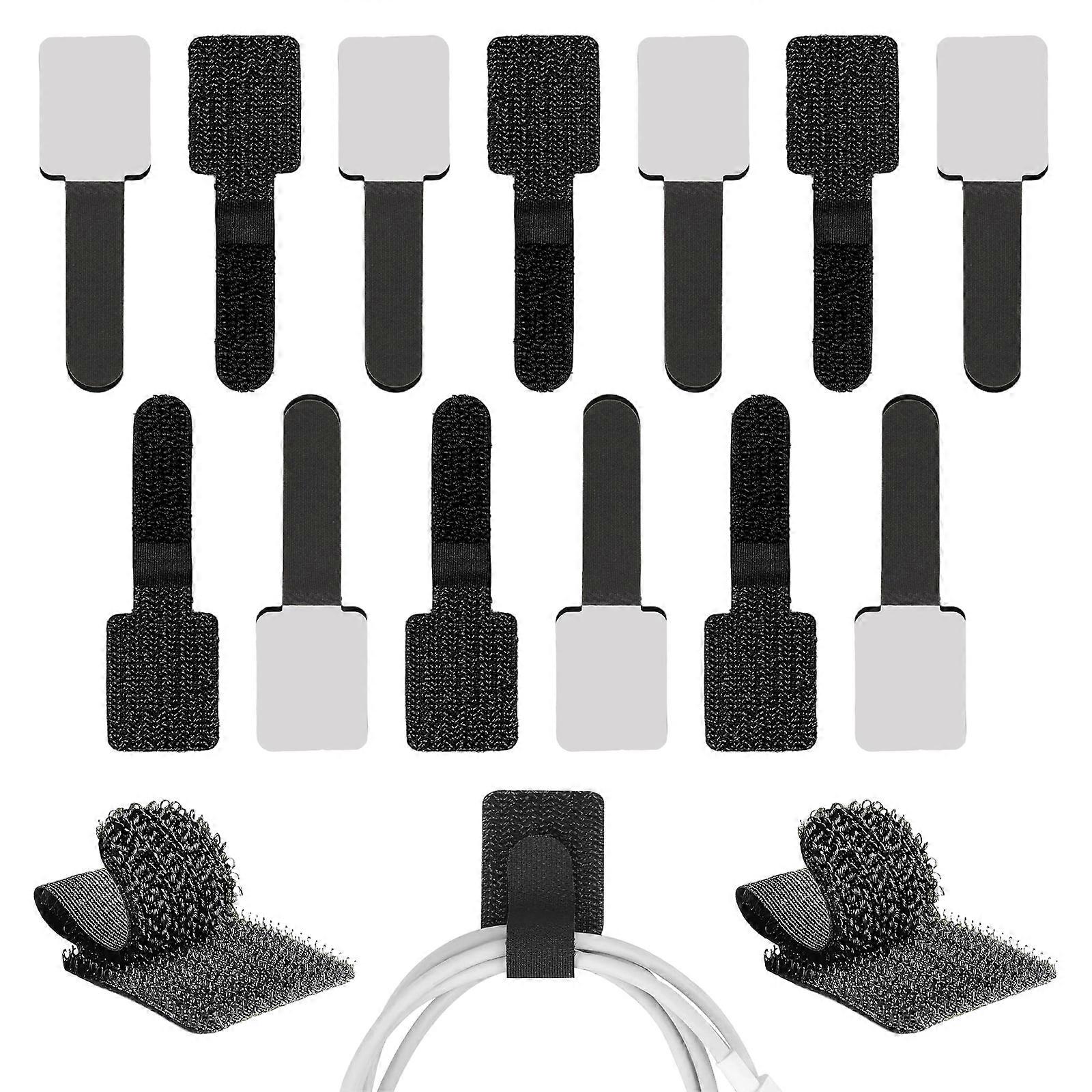 Self-Adhesive Cable Clips, Efficient Wire Organiser, Black Cable Tidy
