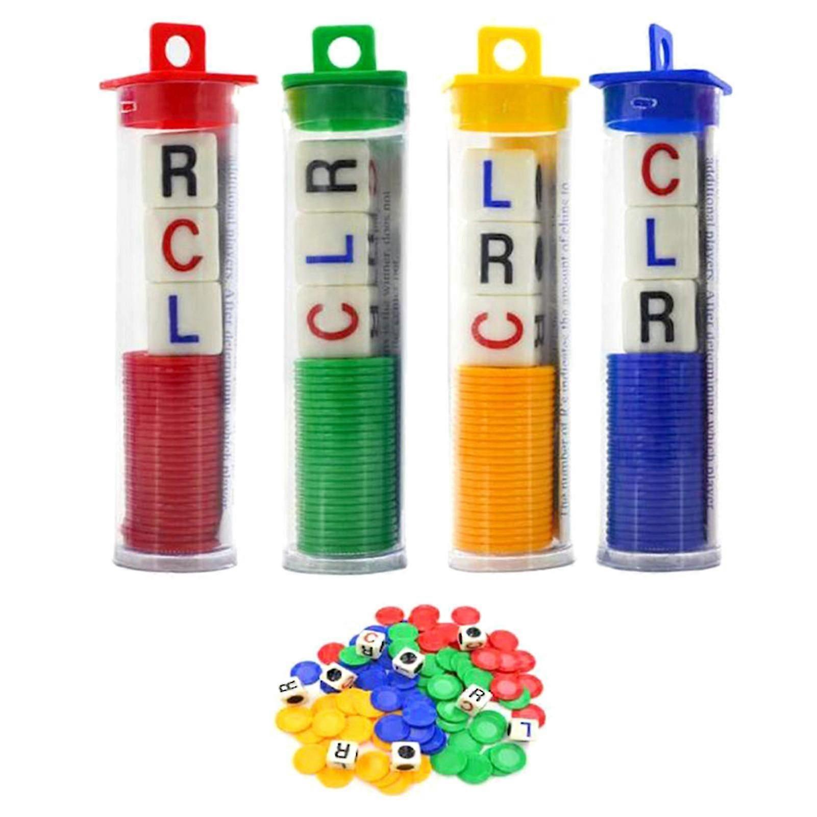LCR with Chips Game Dices High Quality Materials for Household