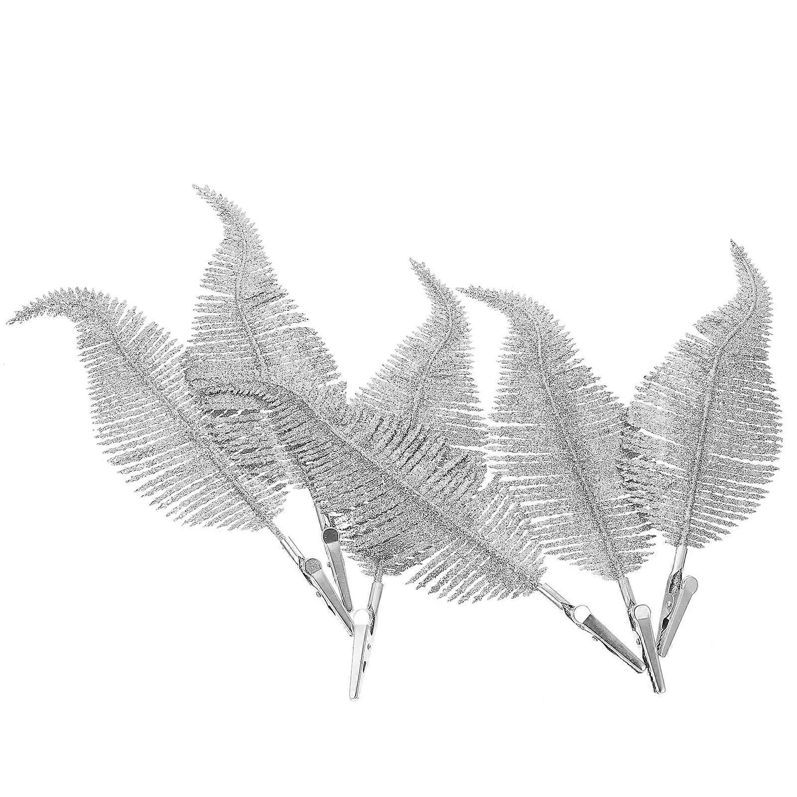 Christmas Leaf Clip Simulated Tree Leaf for Festive Decor 6Pcs Plastic