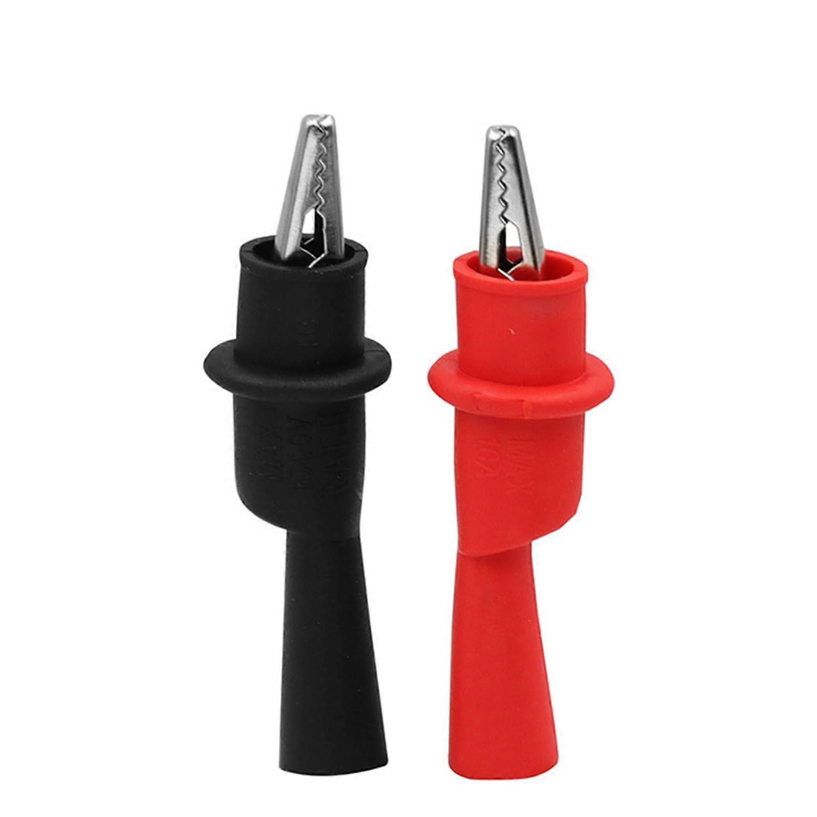 2pcs Multimeter Alligator Clip Test Leads Insulated Wire Probes for Electrical Testing Durable and Reliable Performance
