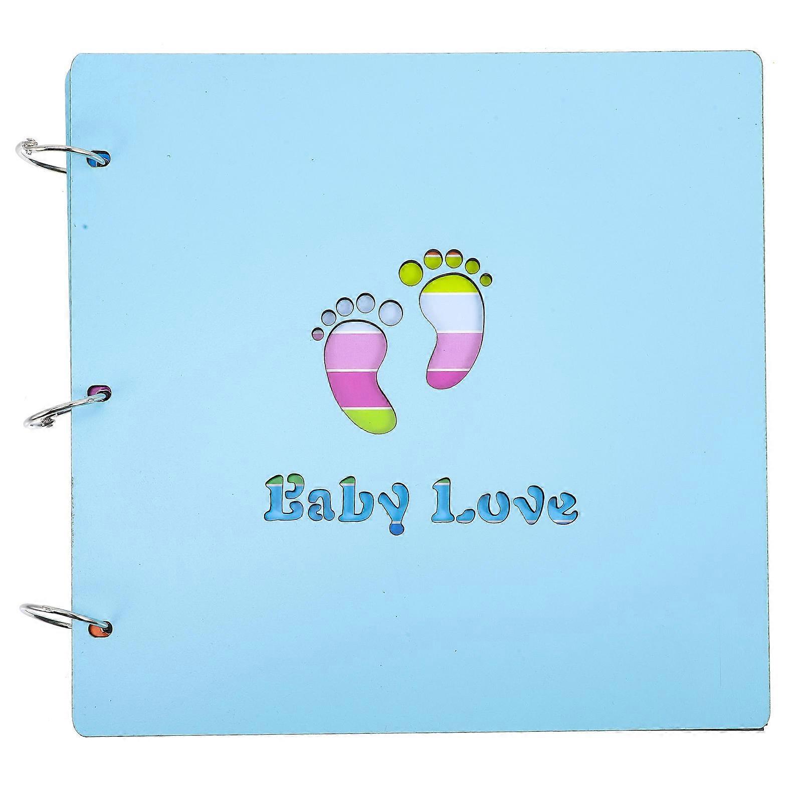 Wood Cover Scrapbook Album Baby Photo Book Square Shape Simple But Style 28.8x28.8CM