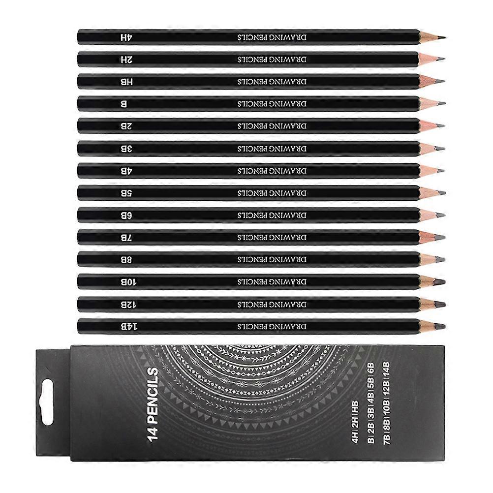 14pcs Graphite Drawing Pencils for Smooth Sketching – Lightweight & Ideal for School Art and Creative Projects