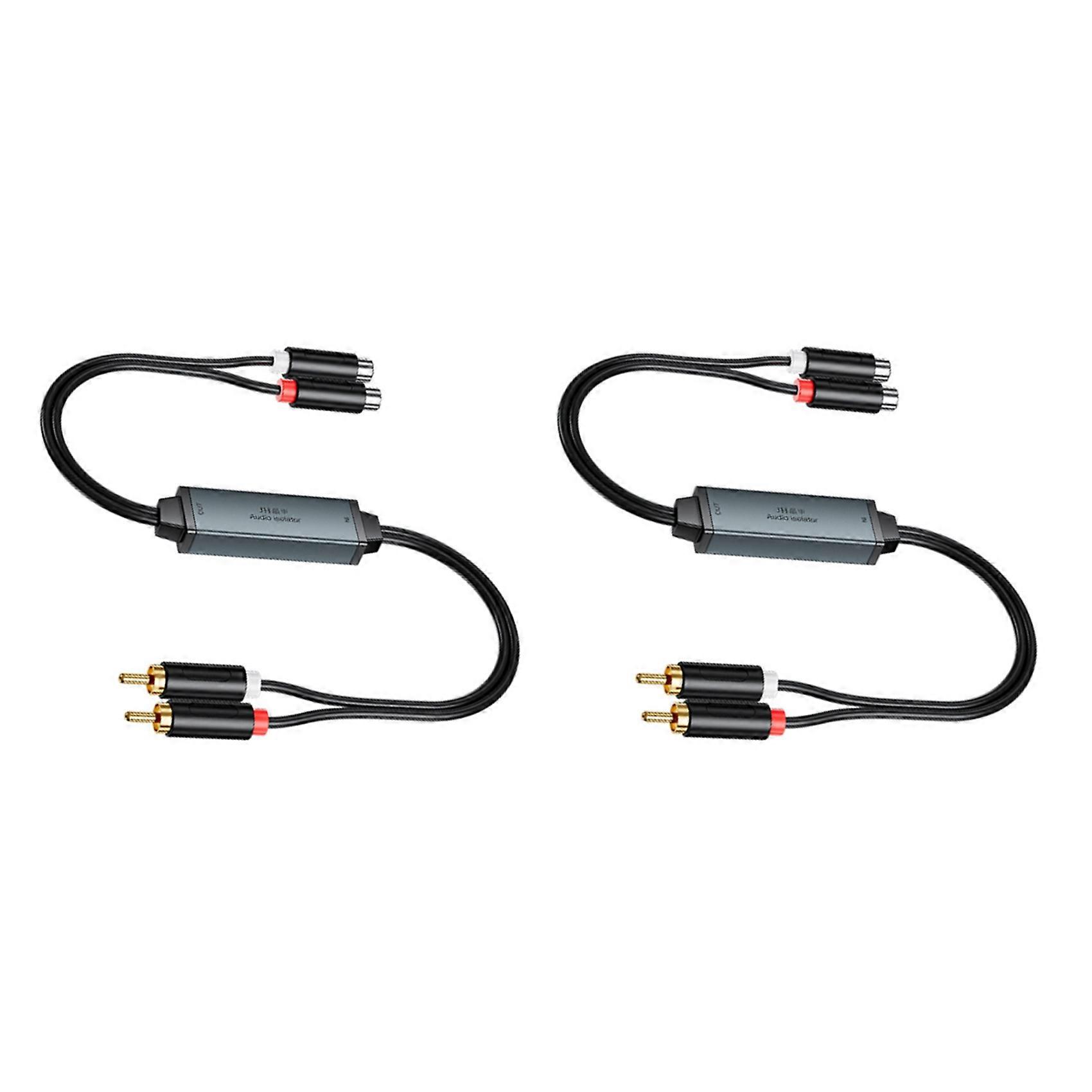 2X AV100C for Audio Isolator Common Ground Noise Filter 3.5mm Anti-Interference Noise Canceller Car