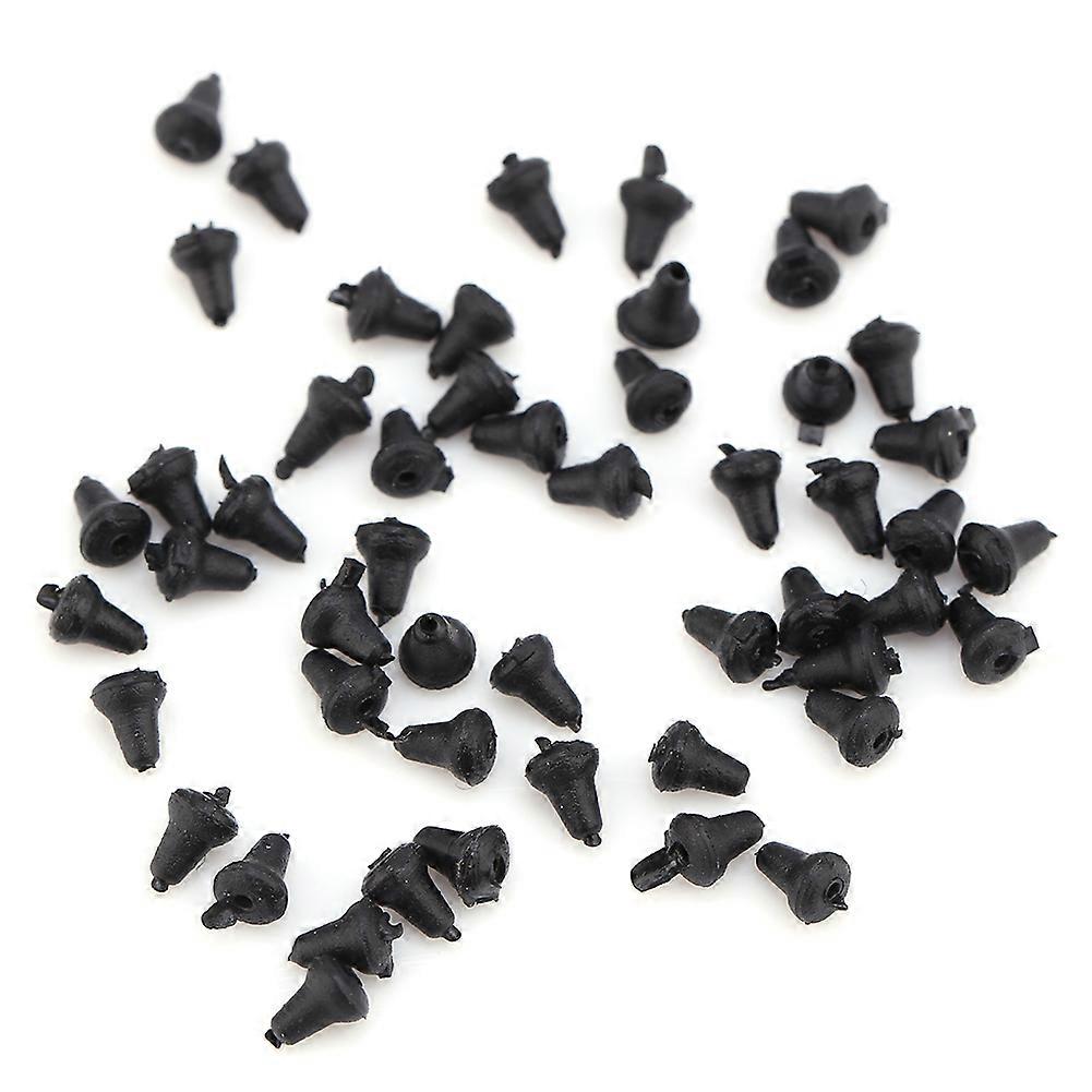 Lot de 50 embouts de pêche à la carpe en plastique durable, bouchons flottants pour leurres (noir)