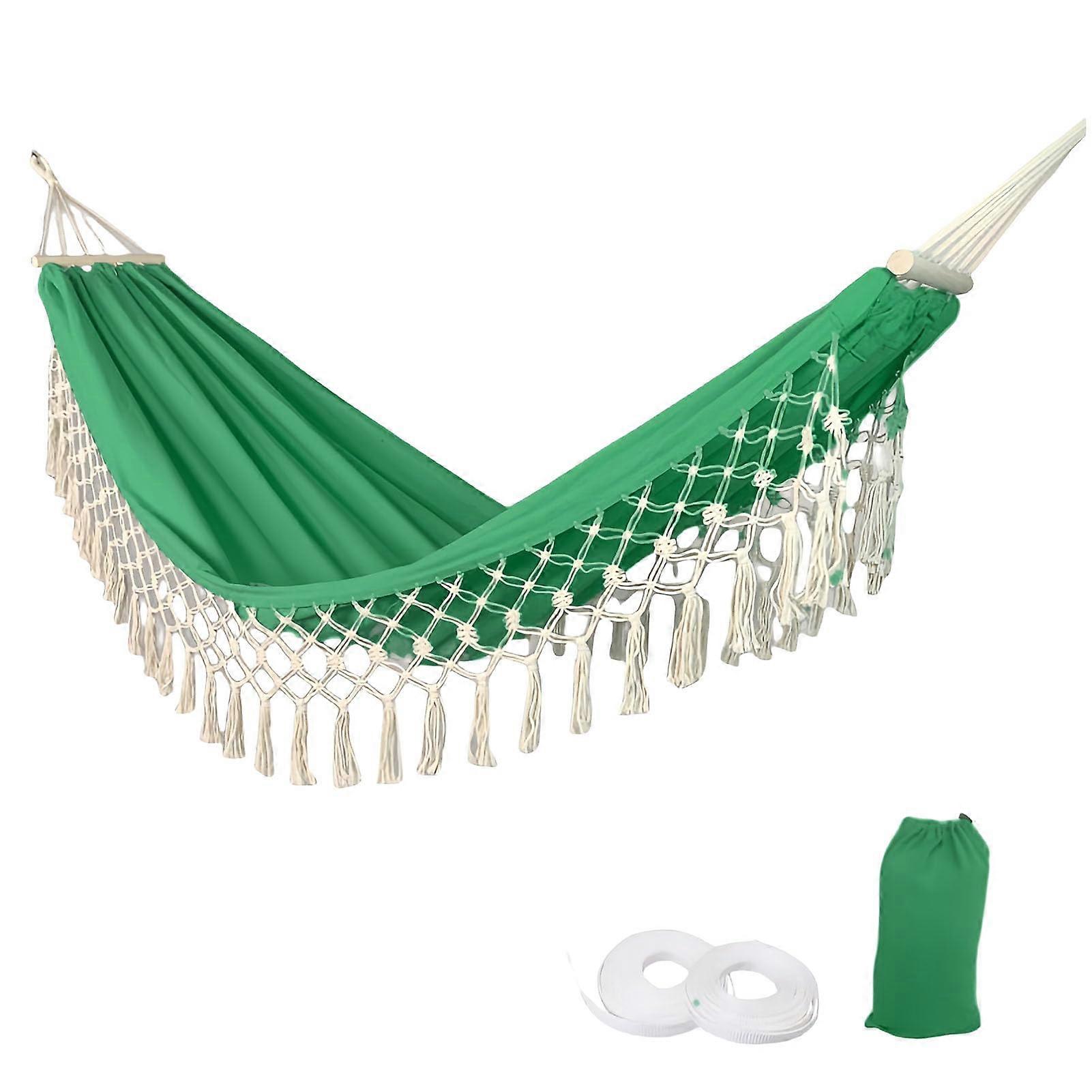 Outdoor Boho Style Hammock for Garden (Grass Green) Ref: 4612