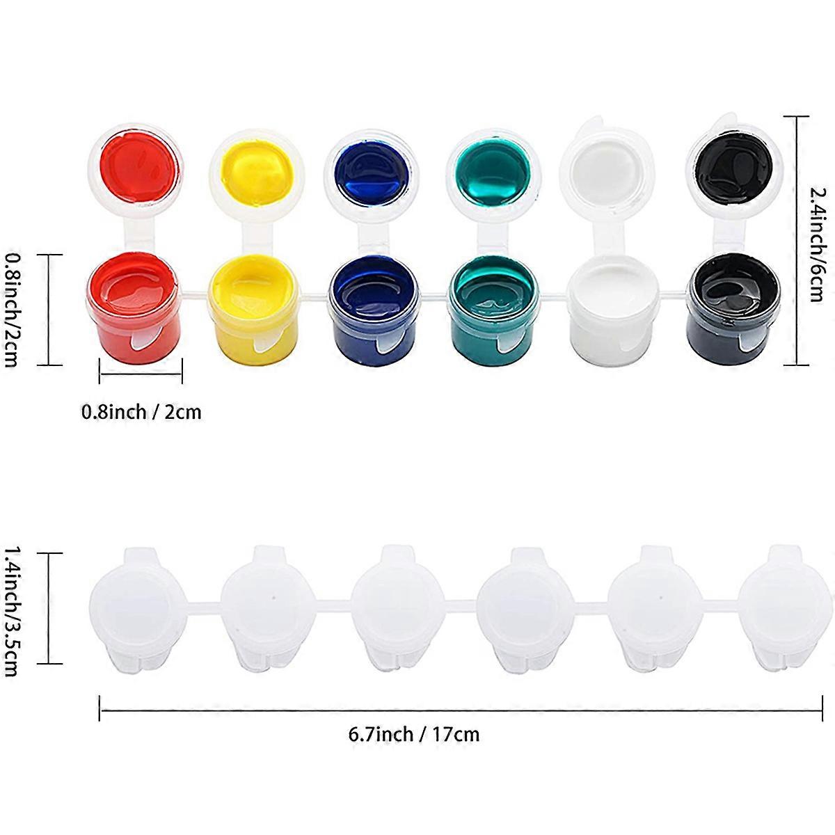 30 Strips Empty Paint Cup Storage Containers Arts Crafts (5Ml/30Pc)