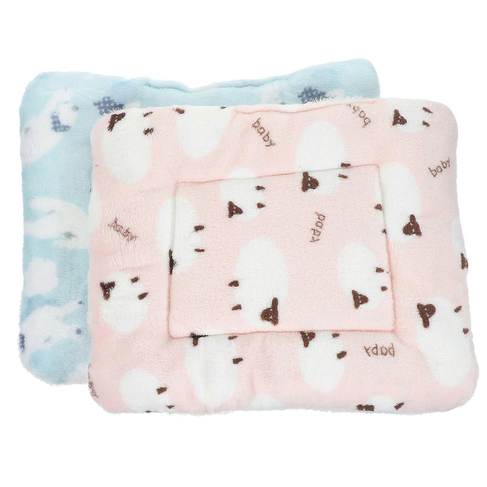 Animal Sleeping Mat Small Warmth Insulation Comfortable Sleeping Pink 2Pcs
