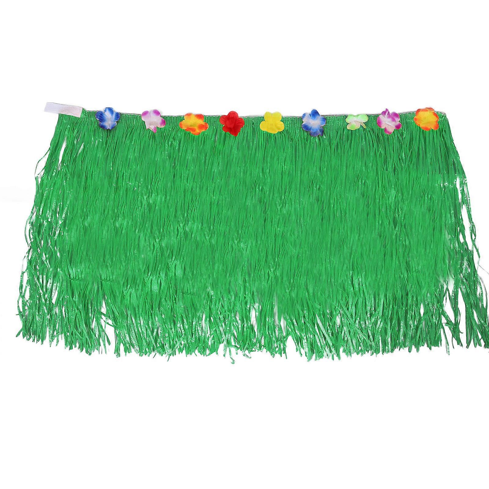 Hawaiian Fringe Table Skirt Tropical Table Decoration 1Pack 39.4X23.6X0.4in