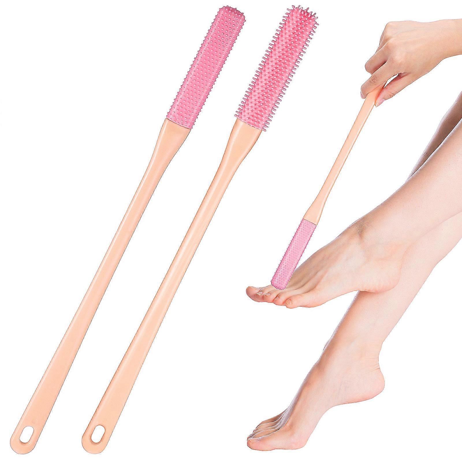 Toe Cleaning Brush Silicone Long Handle For Sleep Quality Improvement 2Pcs