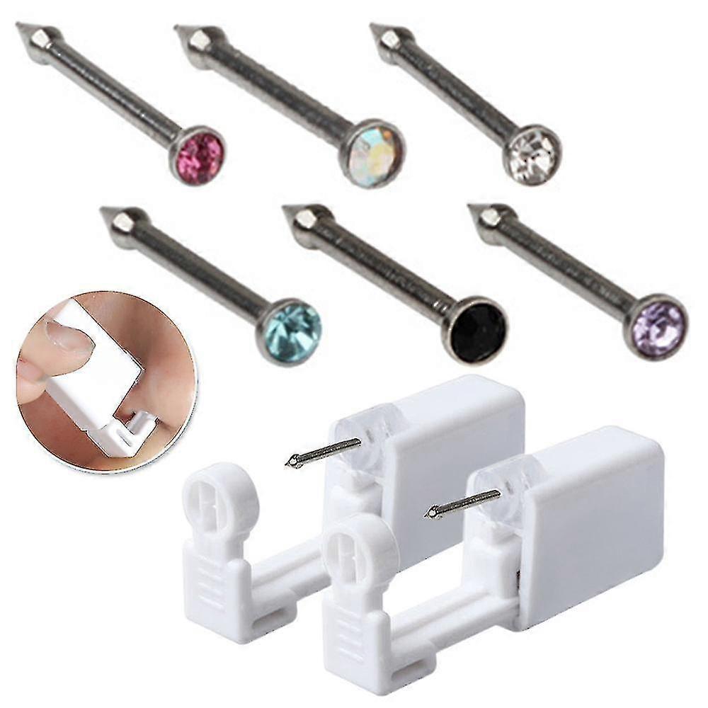 Safe and Sterile Disposable Piercing Kit for Nose and Ear Studs with Earring Gun Tool Suitable for Various Brands