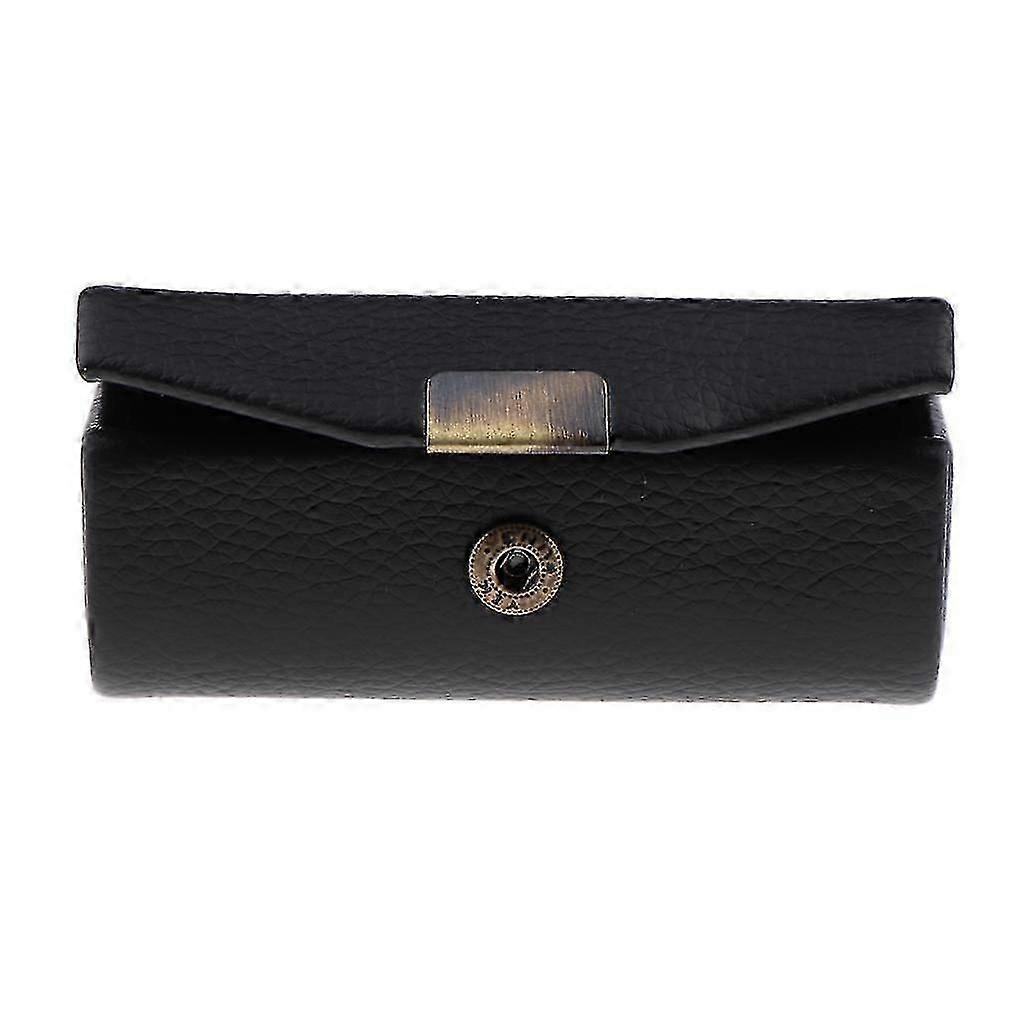 Leather Lipstick Case Holder Storage Box Mirror Purse Pocket Deep Green