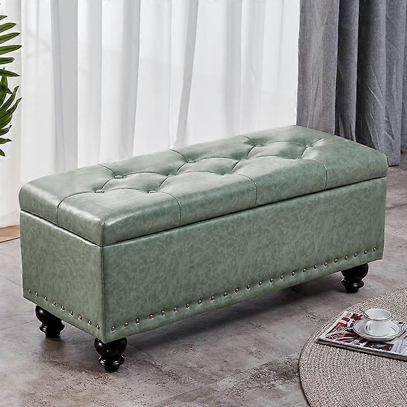 Large storage space, footstool, bedend bench with padded seat and window, hallway, footrest, storage chest, faux leather ottoman Ref: 3449