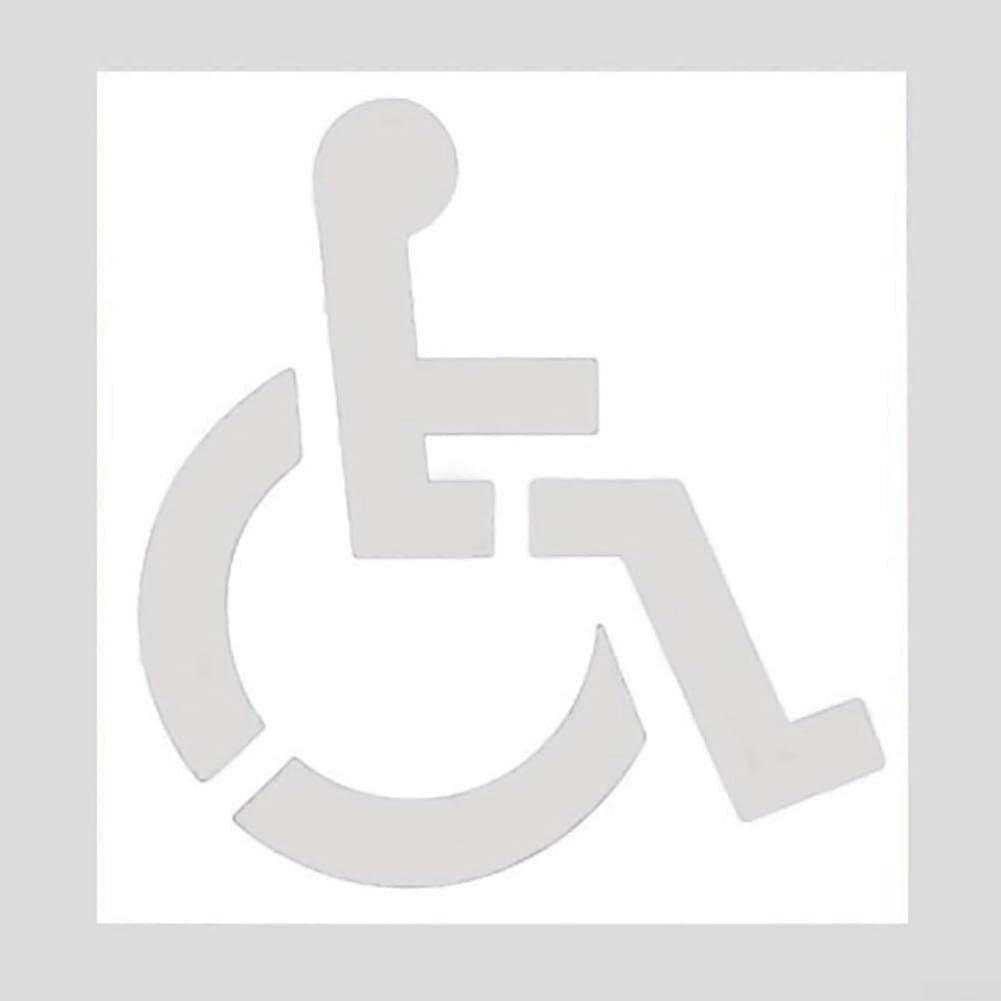 Template for uniform markings on parking lots and road surfaces
