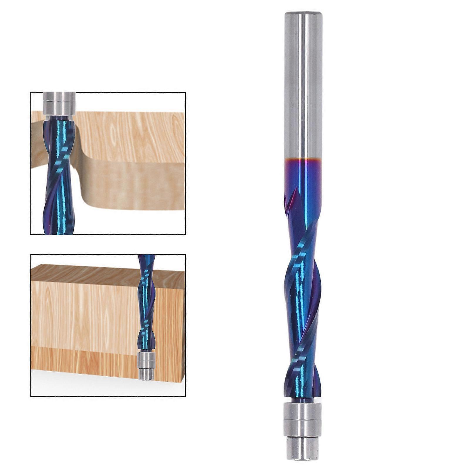 Compression Flush Trim Bit Cemented Carbide 1/4 Shank Flush Trim Router Bit with Bearing for Woodworking Furniture