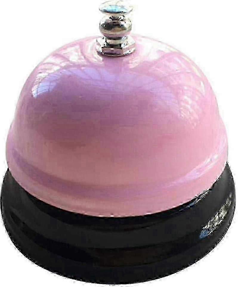 Counter Bell Service Bell for Reception Table Bar Hotel Kitchen Company Toy School Game and Desk (pink)