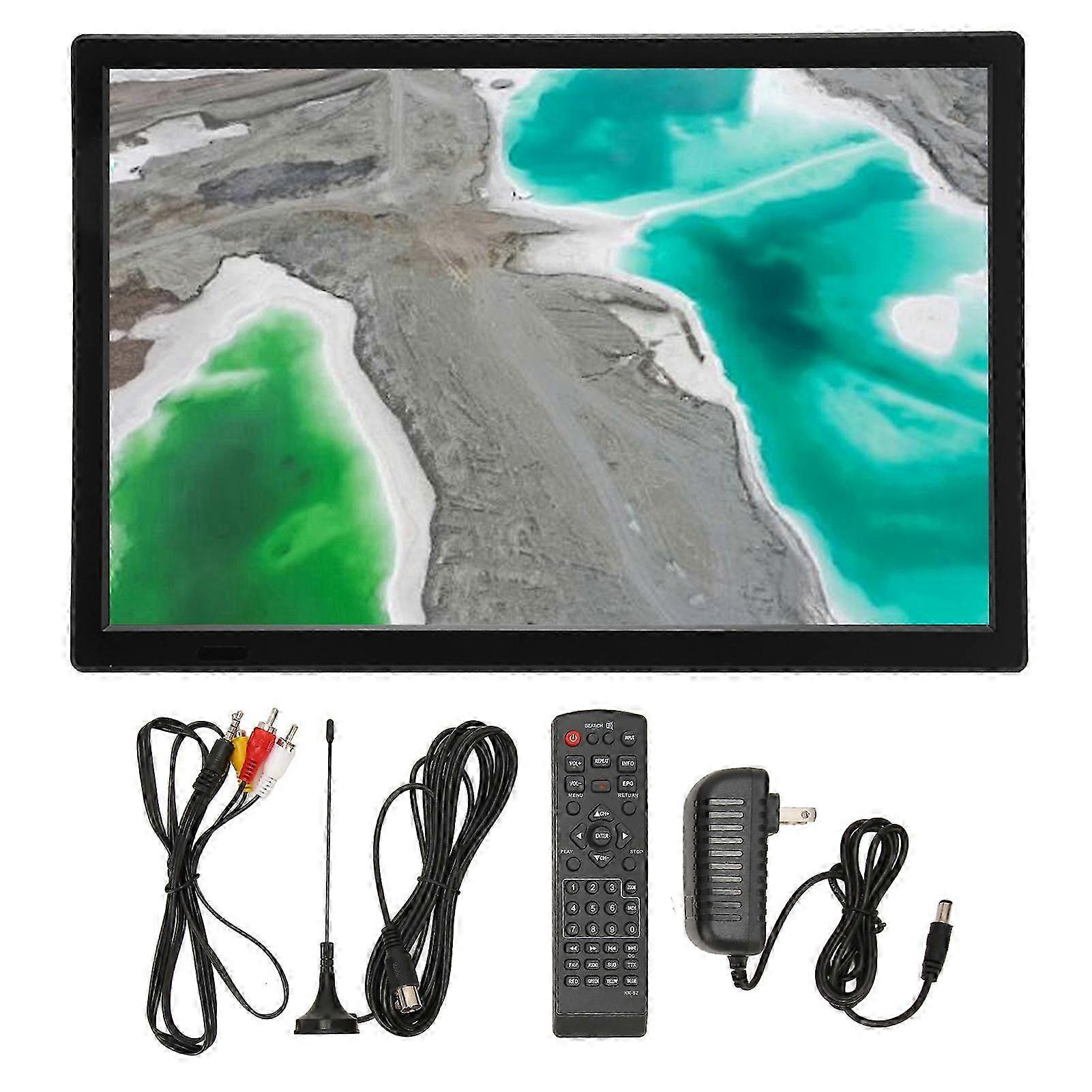 Portable Digital TV 15.4 Inch 1080P Rechargeable High Sensitivity Tuner FM Radio With US Plug 100-240V