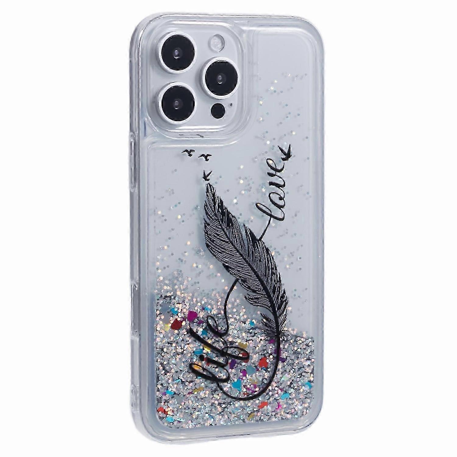 Soft TPU Back Cover with Floating Quicksand Pattern for Compatible Brand Smartphones
