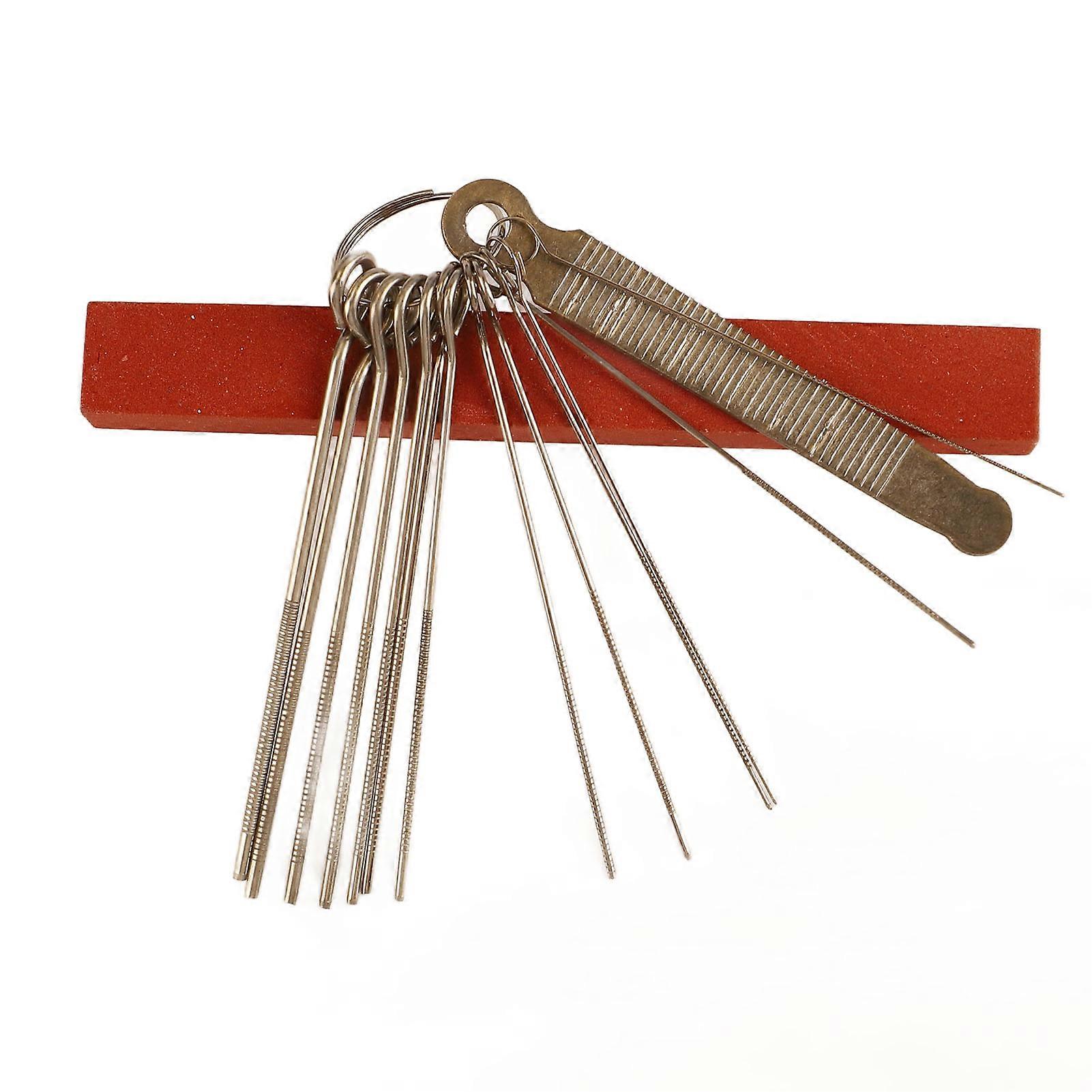 Guitar File Set Fret File Beam Nut Slotting File Instrument Accessory for Repair Maintenance 