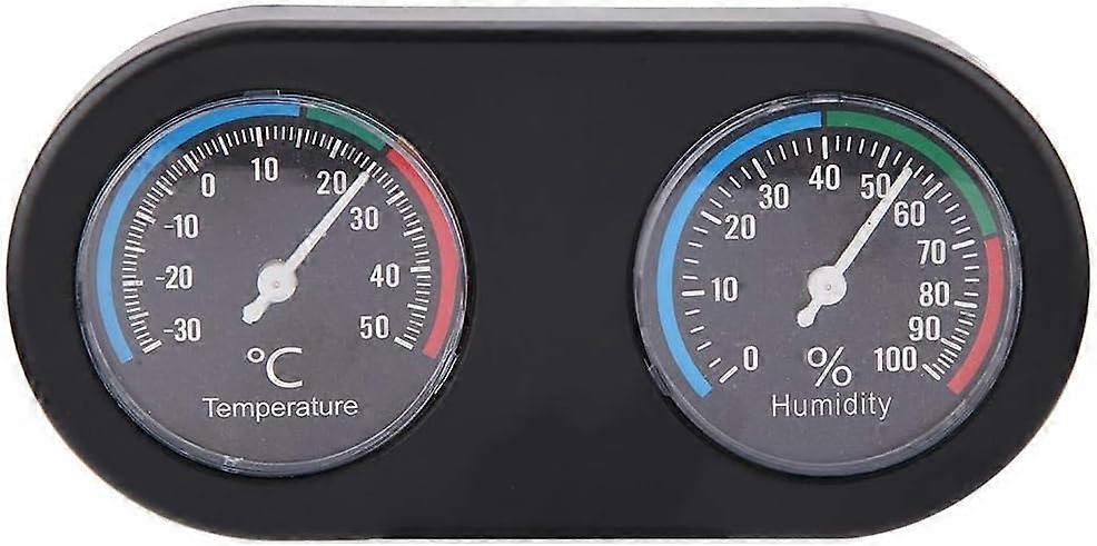 Mini Analog Temperature Hygrometer Round Shape Thermometer Hygrometer for Reptile Tank ZeGoods