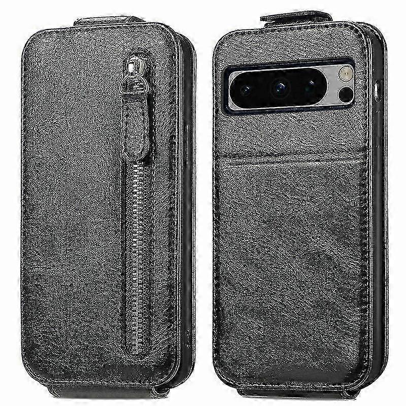 Zipper Wallet Case Compatible For Google Pixel 8 Pro/pixel 8, Pu Leather Magnetic Closure Cover With Kickstand Card Holder