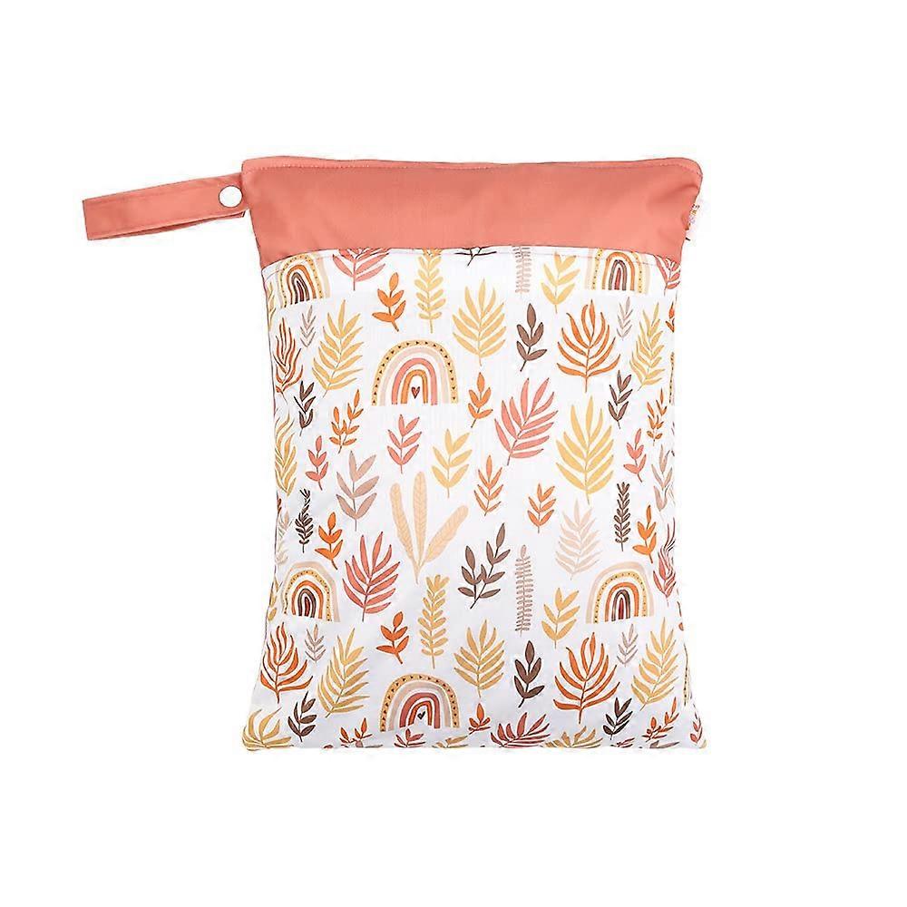 Wetbags for Cloth Nappies 30 x 40 cm Waterproof Organizer Bag Rainbow Series Double Zip Wet/Dry Separation Orange