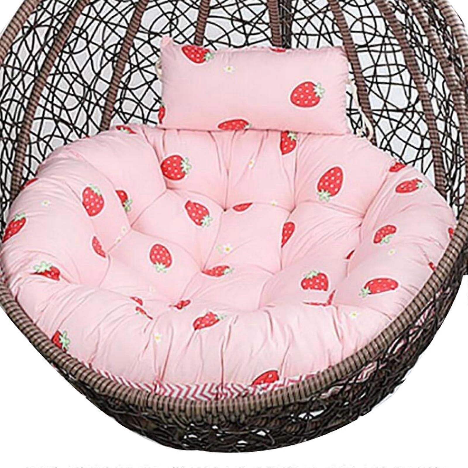 Hanging chair with large cushion for garden, terrace, indoor and outdoor use, wicker swing, hammock, chair, color: L
