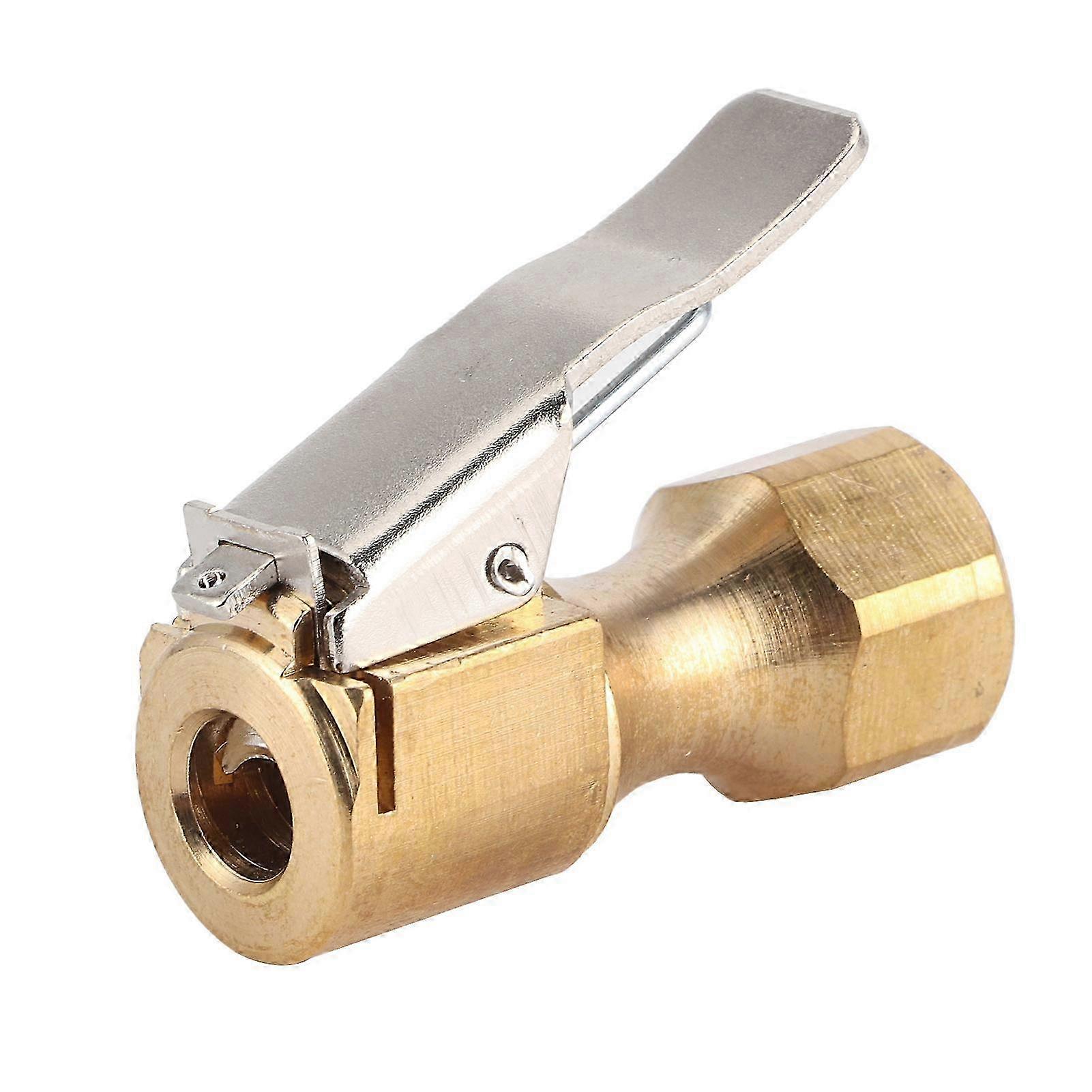 Tire Inflator Chuck Connector Fast Clip-On Air Pump Adapter for Vehicle and Motorcycle Inflation