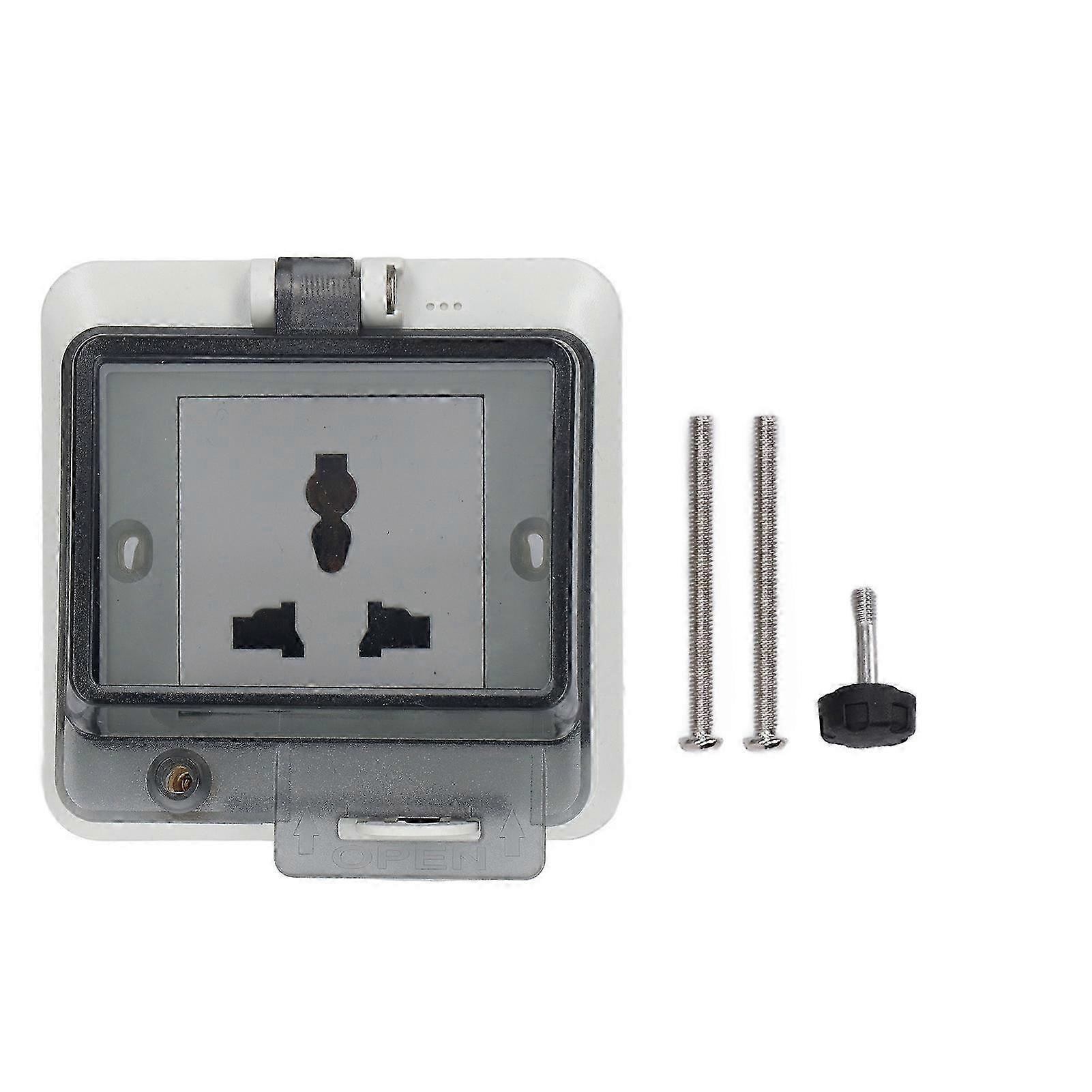 3 Hole Multifunctional Waterproof Flame Retardant IP66 Socket with PC Shell 250V 13A