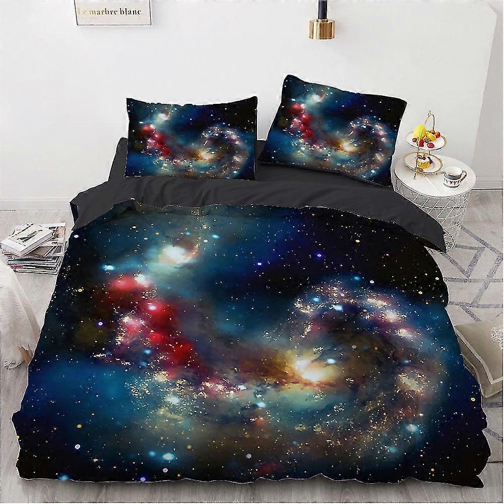 Galaxy Stars Stampa Biancheria Da Letto Set Di Trapunte Outer Space Pattern Set Di Biancheria Da Letto Per Bambini Con Federe