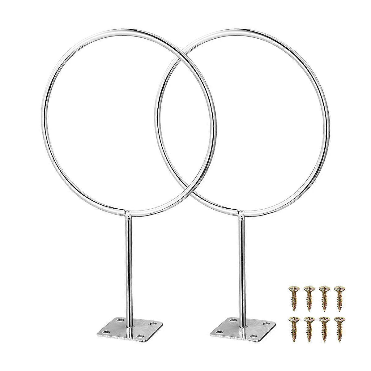Football Shelf VORCOOL Ball Storage Organizer Wall Mount Silver 25.5 Cm Height 16 Cm Diameter 2Pcs