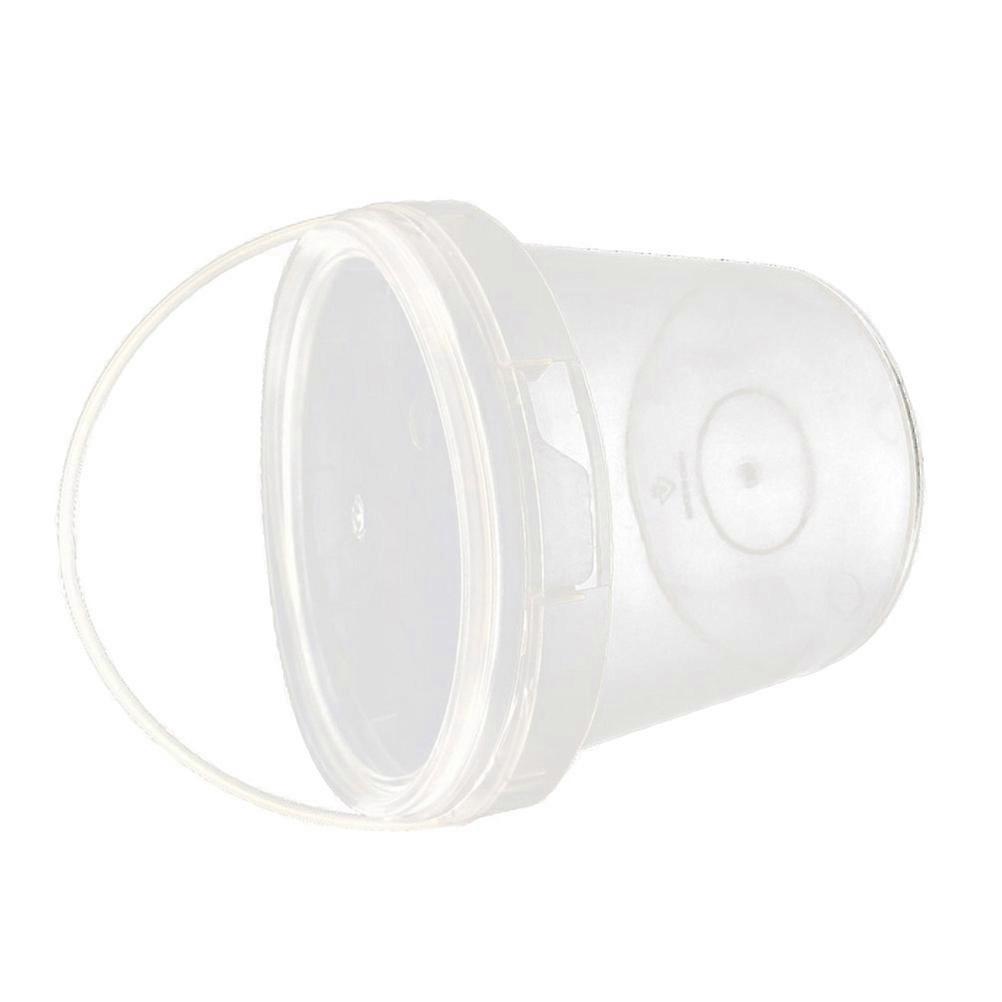 Ice Cream Bucket Transparent Plastic Storage Tank Round Design For Kitchen Use 2L With Lid 1Pack