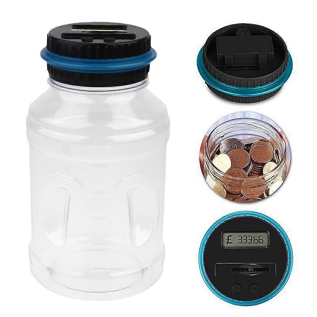 Money Saving Jar Digital Coin Bank Automatic Coin Counter for Adults with LCD Display and Large Capacity 1Pcs