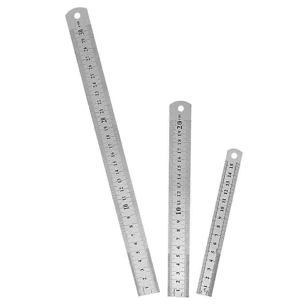 Measuring Tools Multi-Functional Measuring Ruler Woodworkers Premium 32.50X2.50X0.50cm Non-Rusting 3Pcs