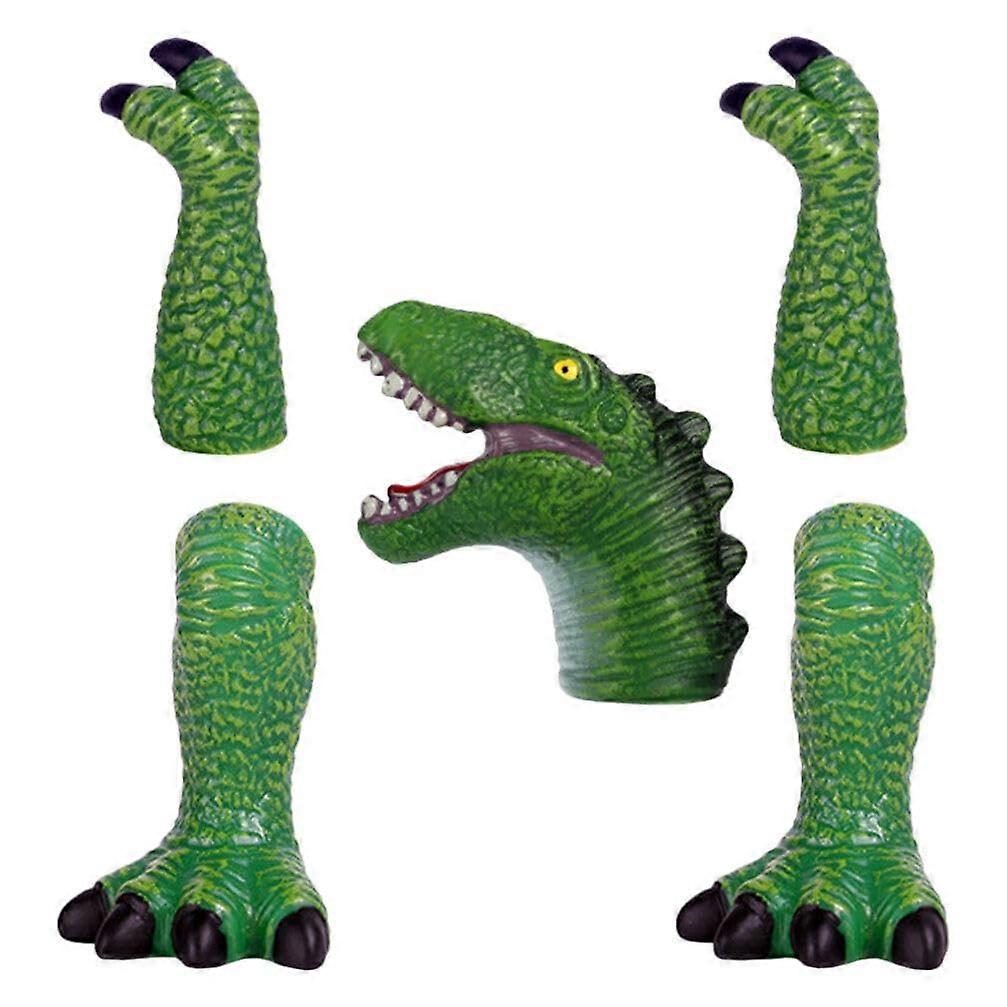 Dinosaur Finger Puppets Pack of 5 for Kids, Soft Plush Dinosaur Toys for Toddlers, Ideal for Parties and Family Fun