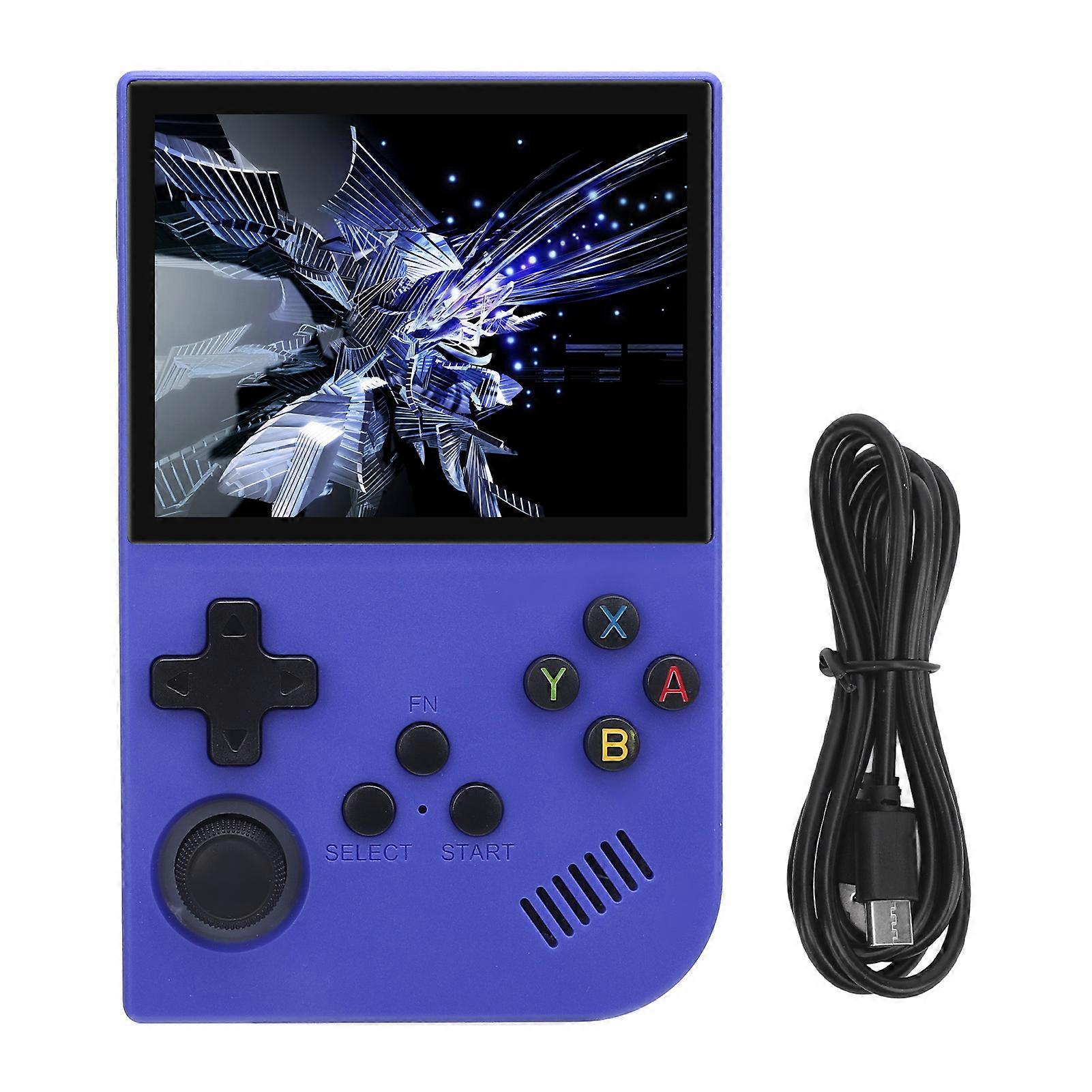 64GB Blue Handheld Game Console - 3.5" IPS Screen, Quad Core, 12+ Emulators, Linux