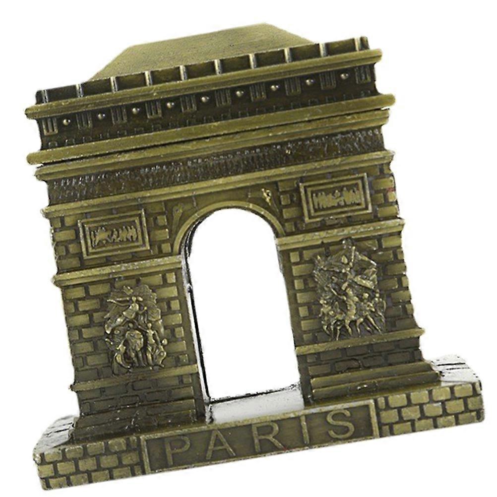 Vintage Triumphal Arch Alloy Model – Retro Home Office Restaurant Decorative Tabletop Ornament – & Multifunctional Design Idea