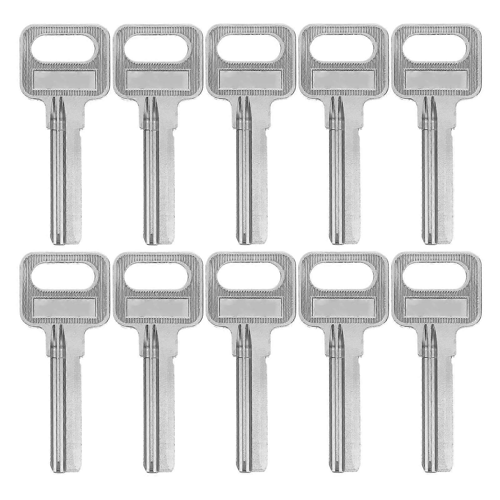 Keys Blank Key Replacement Parts Smooth Turning Residential Use Silver Color 32mm 10Pcs