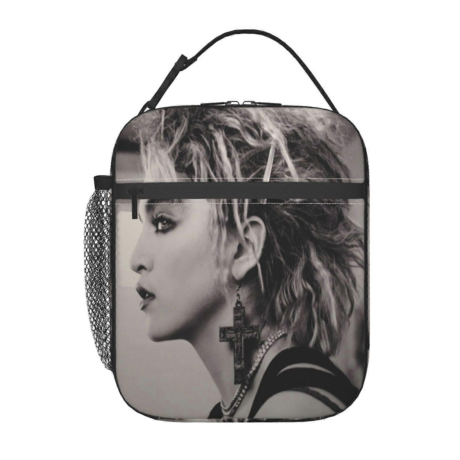 k1323 Madonna Louise Ciccone Lunch Bag Antibacterial Lining, Silver Ion Technology to Prevent Mold & Odor Build-Up h1323