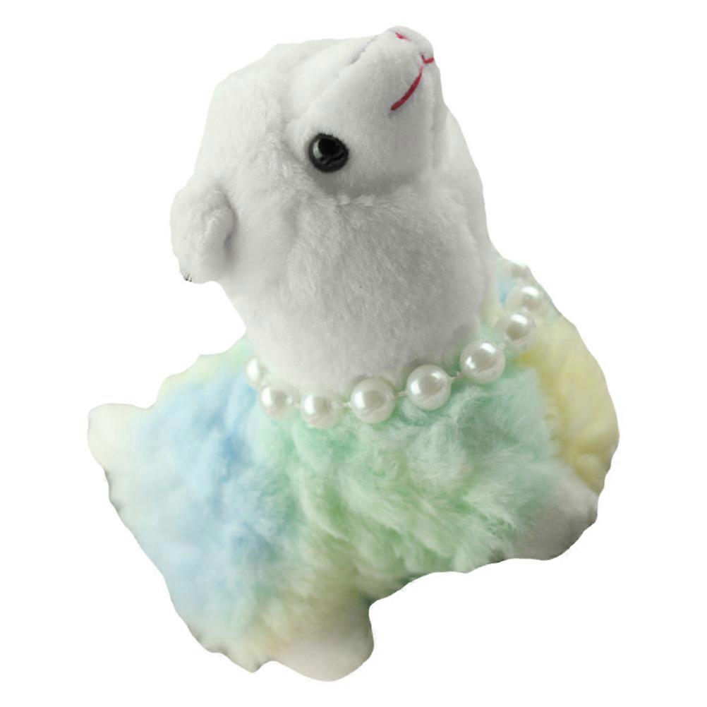 Stuffed Animal Pendant Stuffed Alpaca Keychain Charm present for Students Plush Metal 3.93X3.93X1.97in 1Set