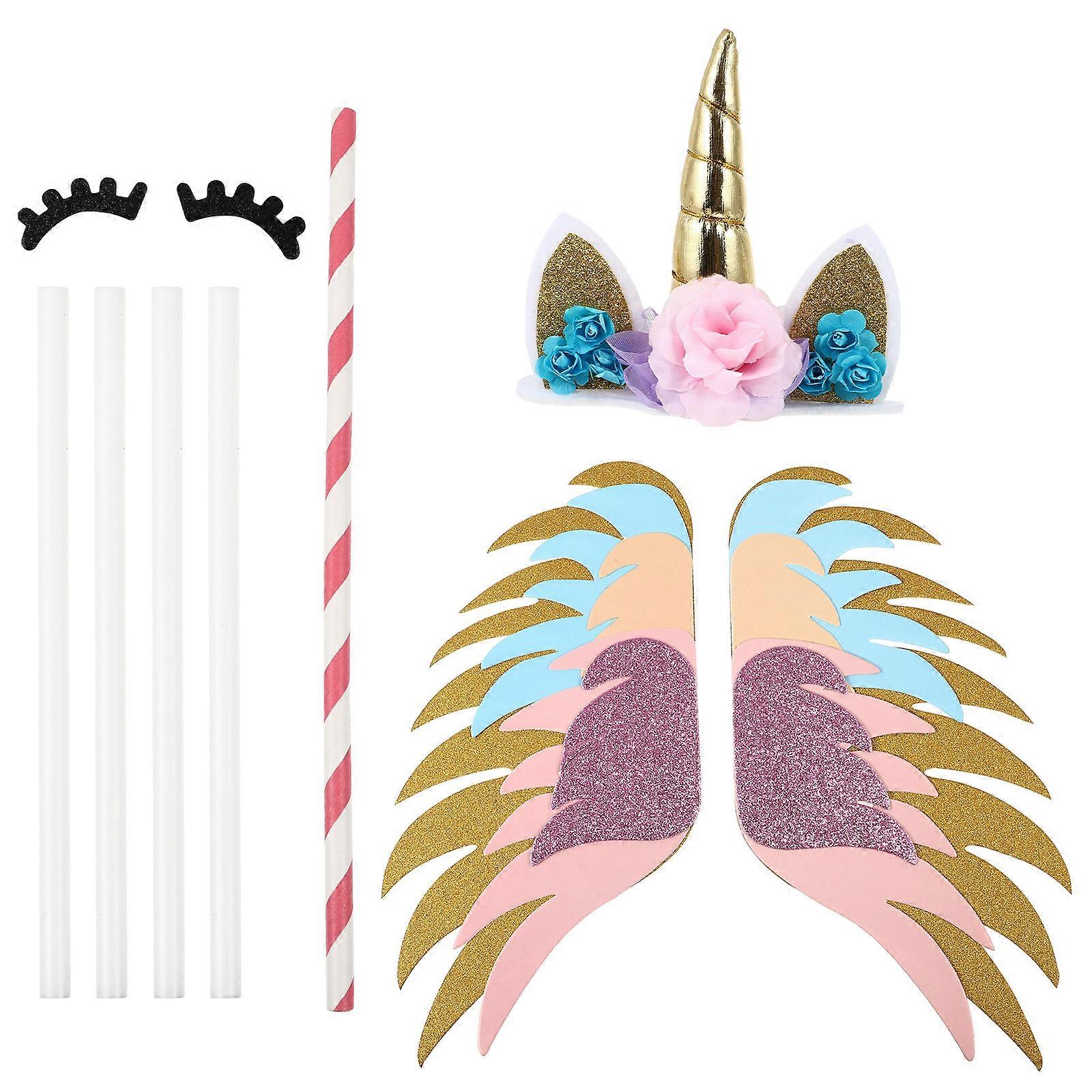 Τούρτα Toppers Γενέθλια Μονόκερος Στολίδια Party Planners Celebration Table Διακόσμηση 14.5X14CM 0.2CM Πάχος 1Set