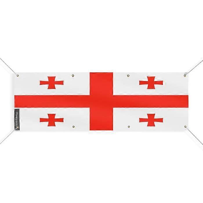 Georgia Flag Banner 8 Grommets 40x120 cm