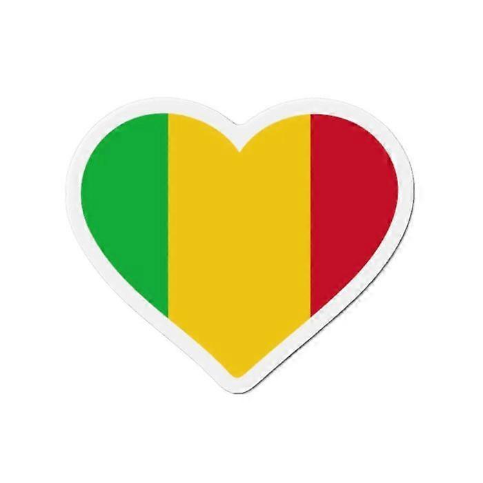 Magnet Heart Flag Mali - Multicolored - 7 cm - 50 pieces - Synthetic resin - Mixed