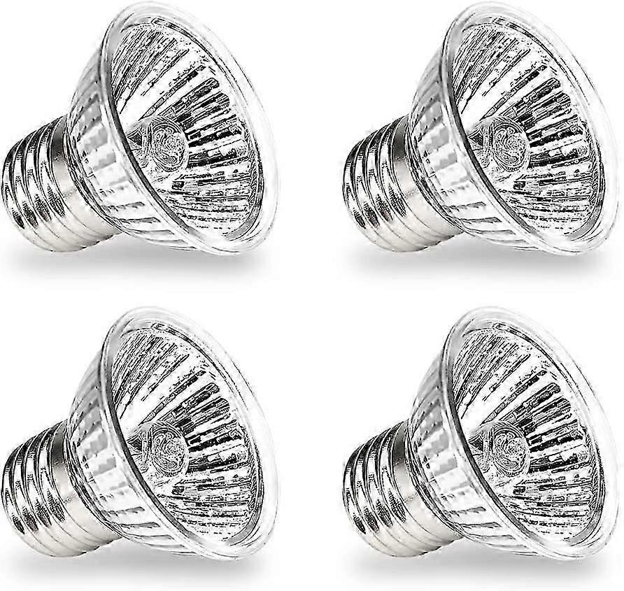 Tortoise Heat Lamp Bulb, E27 Reptile Heater Bulb Lamp for Reptile Aquarium Full Spectrum Halogen Bulb for Reptiles Lizard Tortoise-4pcs (75W) 0619