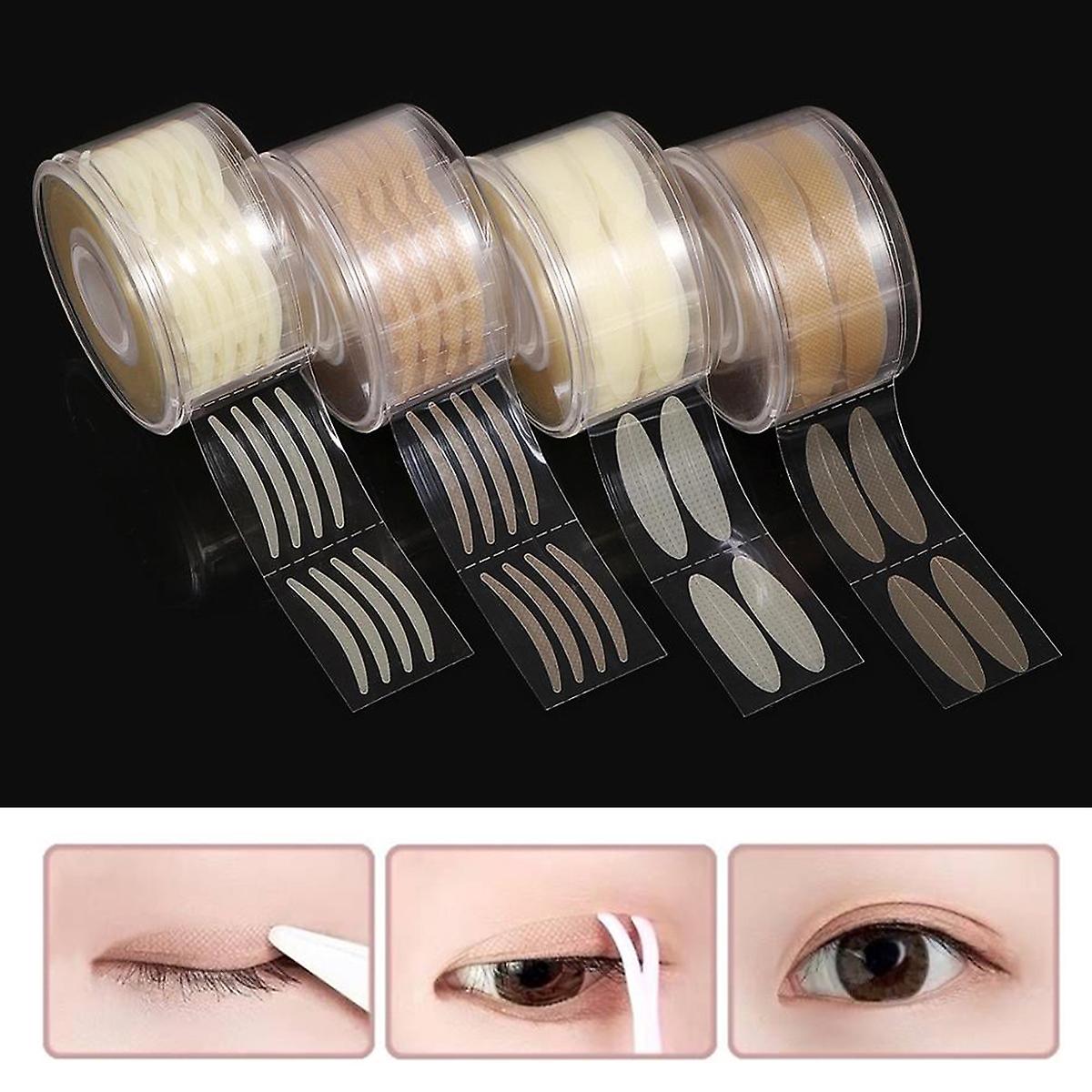 4 Pairs Clear Gray Beige Eyelid Stripe Big Eyes Invisible Double Fold Eyelid Four Types Of Double Eyelid Stickers That Sell Big Eyes