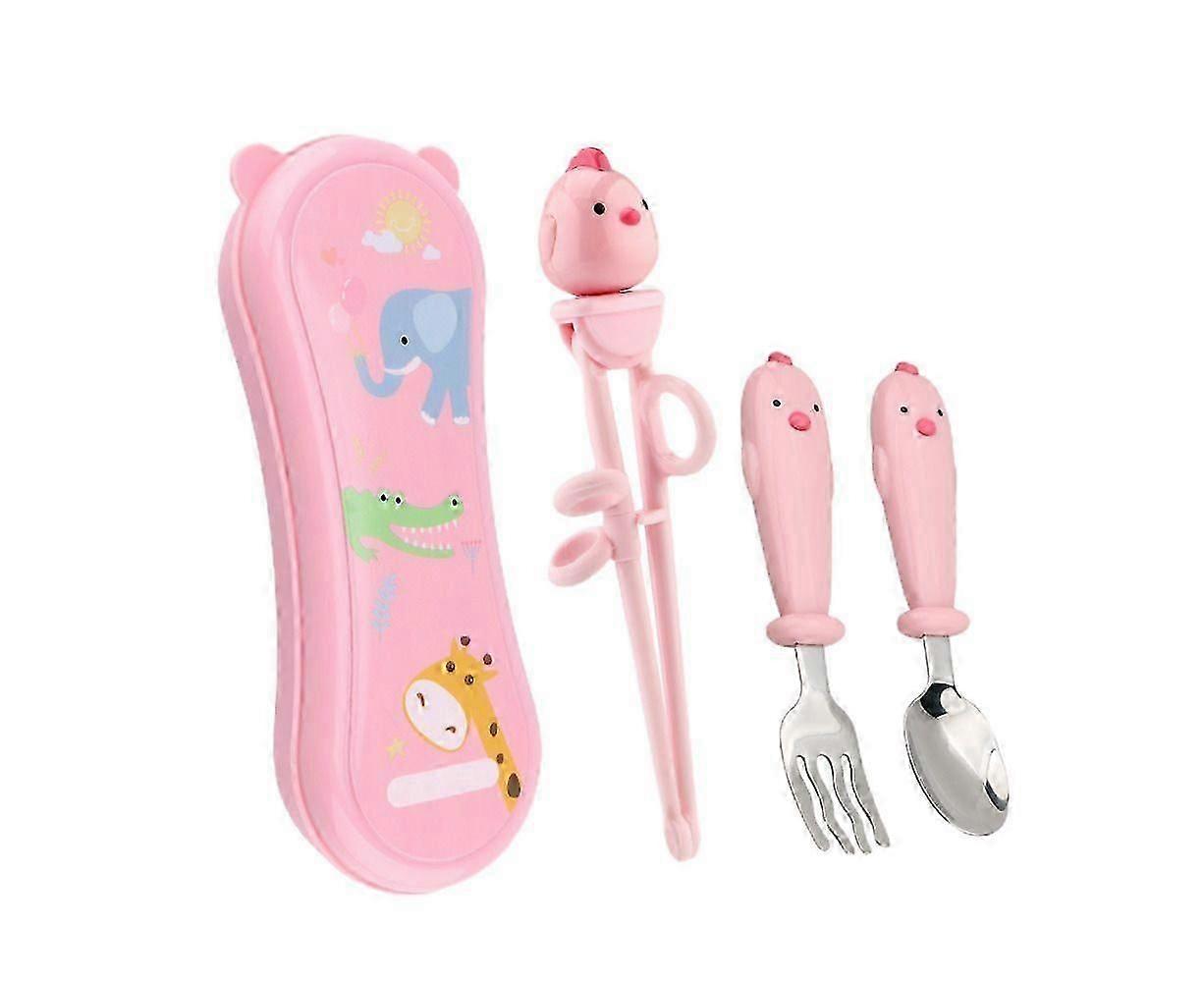 Children'S Tableware Training Chopsticks Baby Learning Chopsticks Fork Spoon Complementary Food Tableware Set,Type: Style1