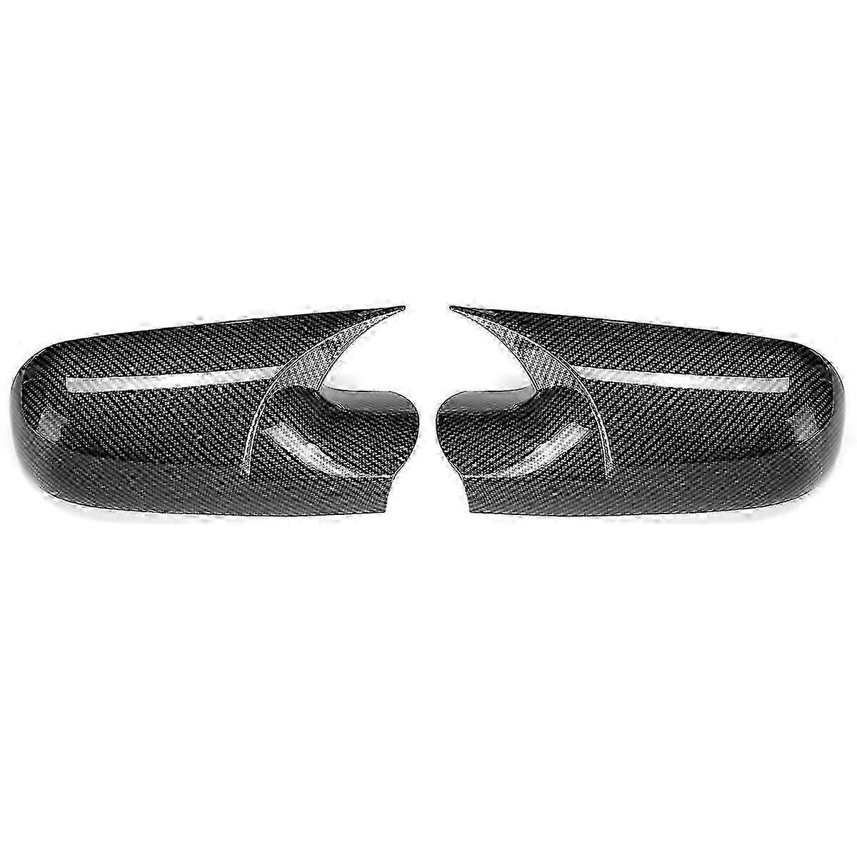 2PCS Carbon Fiber Car Side Door Rear View Mirror Cover Cap Add on Fit For  Renault Megane 2 MK2 2002-2009 Car Styling