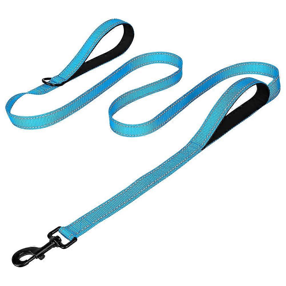 Dog leash with reflective stitching, doublepadded handle, 120 cm, for nighttime walks, safety