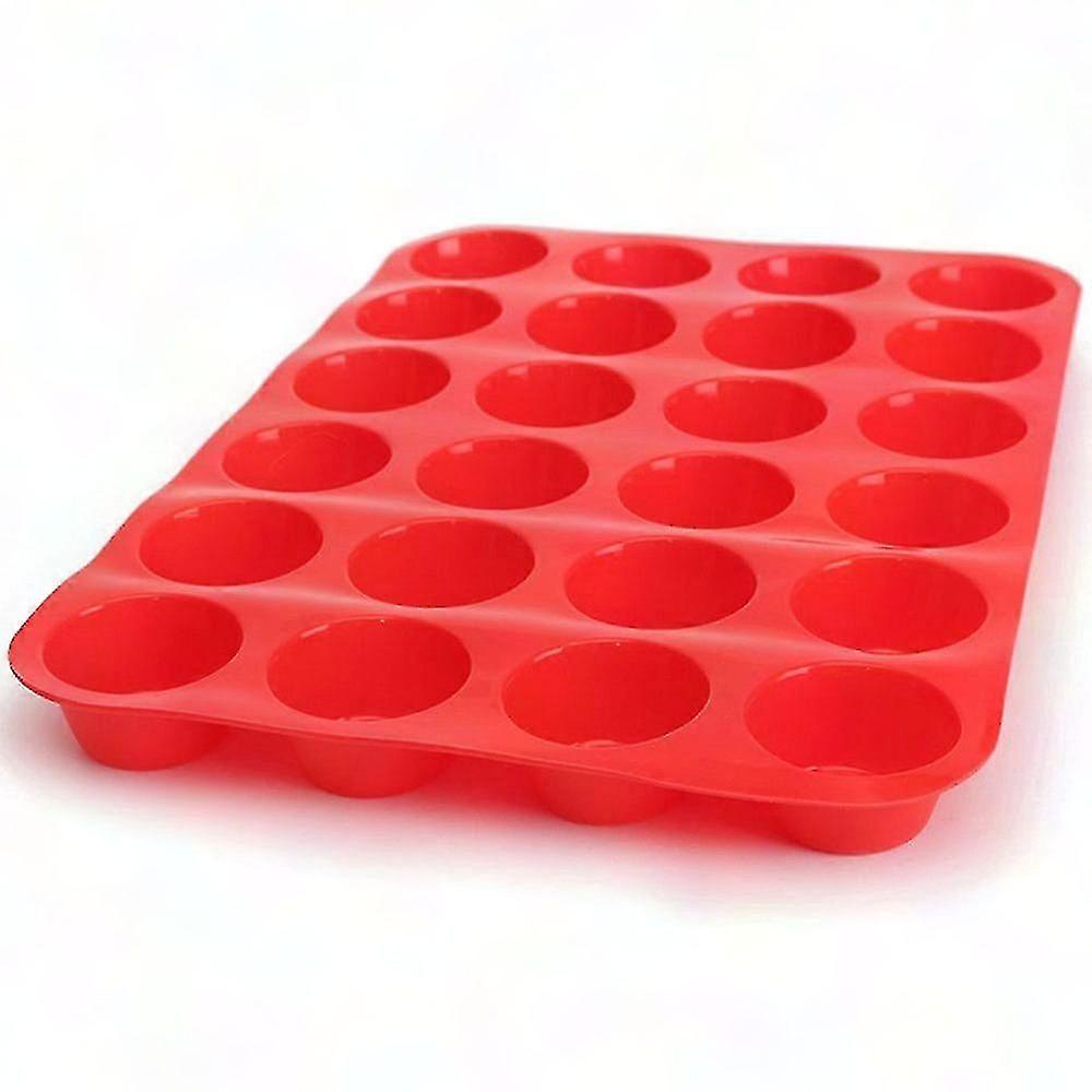 24-Cavity Mini Muffins Silikonform for såpekaker