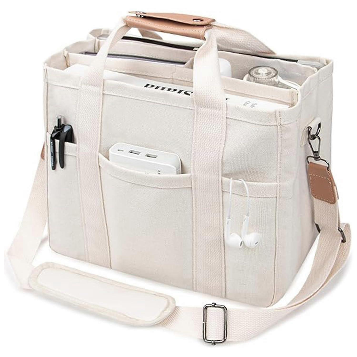 Nappy Organiser, Baby Nappy Caddy with Compartments, Canvas Changing Bag